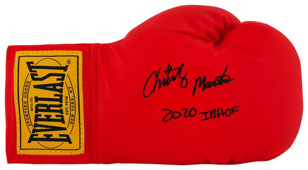 Christy Martin Signed Everlast Red Boxing Glove w/2020 IB HOF - (SCHWARTZ COA)
