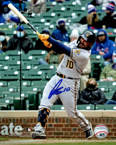 Milw Brewers Catcher OMAR NARVAEZ Signed 8x10 Photo #3 AUTO -