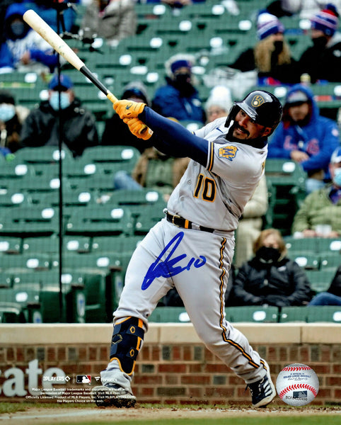 Milw Brewers Catcher OMAR NARVAEZ Signed 8x10 Photo #3 AUTO -