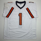 Autographed/Signed Coach Fran Brown Syracuse White College Jersey JSA COA
