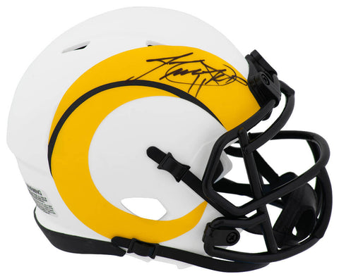 Jim Everett Signed Los Angeles Rams LUNAR Riddell Speed Mini Helmet - (SS COA)