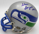 Steve Largent Autographed Seattle Seahawks Mini Helmet "HOF 95" MCS Holo #68044