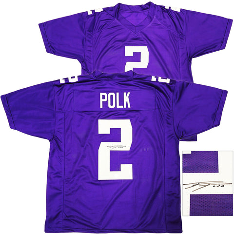 WASHINGTON HUSKIES JA'LYNN POLK AUTOGRAPHED PURPLE JERSEY MCS HOLO STOCK #222062