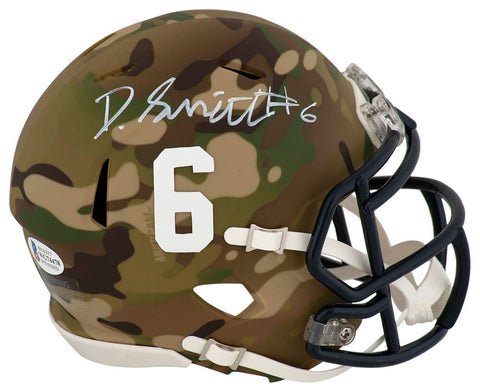 Devonta Smith Signed Alabama CAMO Riddell Speed Mini Helmet - (Beckett COA)