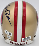 Jerry Rice Autographed San Francisco 49ers Gold Mini Helmet Beckett QR #BS30079