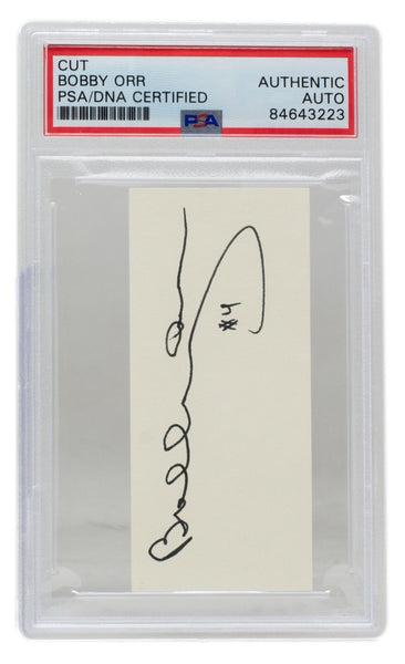 Vintage Early Bobby Orr Boston Bruins Slabbed Signature Cut PSA/DNA