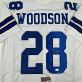 Autographed/Signed Darren Woodson Dallas White Football Jersey JSA COA
