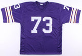 Ron Yary Signed Minnesota Viking Jersey Inscribed "HOF 01" (JSA COA) 7xPro Bowl
