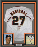 FRAMED Signed JUAN MARICHAL 35x39 San Francisco White Jersey JSA COA