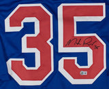Mike Richter New York Signed Blue Hockey Jersey BAS