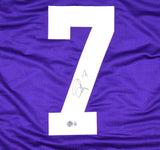 Patrick Peterson Autographed Purple College Style Jersey - Beckett W Hologram