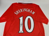 Teddy Sheringham Signed Manchester United F C Authentic Soccer Jersey (Beckett)