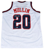 CHRIS MULLIN SIGNED ST JOHN'S RED STORM #20 WHITE BASKETBALL JERSEY BECKETT
