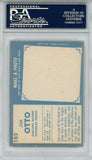Jim Otto Autographed/Signed 1961 Topps #182 Trading Card PSA Slab 43708