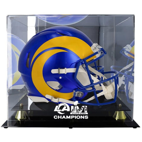 Los Angles Rams Golden Classic SB LVI Champs Helmet Display Case