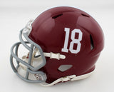 Jalen Milroe Signed Alabama Crimson Tide Mini Helmet (Beckett) 2023 & 2024 #1 QB