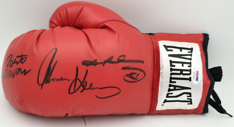 Boxing Greats Autographed Glove Leonard Hearns Duran Beckett PSA/DNA 7A73918
