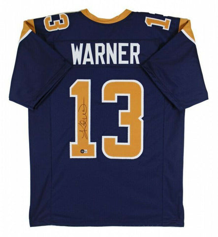 Kurt Warner Signed Rams Jersey (Beckett Hologram) St. Louis Super Bowl XXXIV MVP
