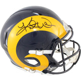Kurt Warner Autographed Saint Louis Rams Authentic TB Helmet Beckett W 51795