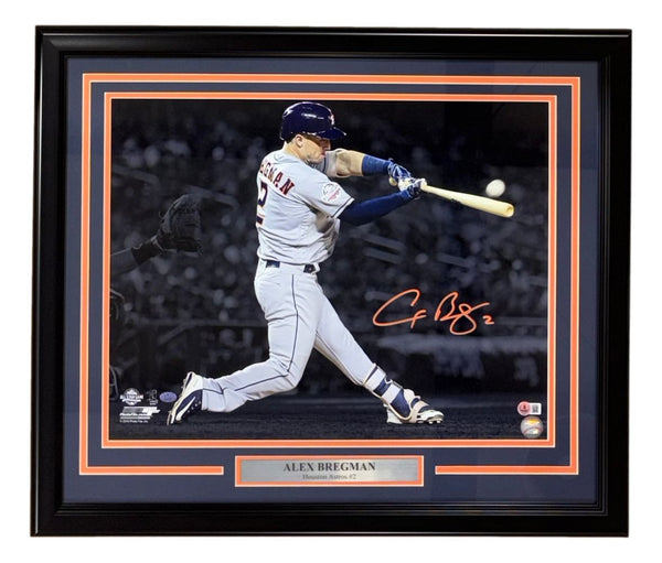 Alex Bregman Signed Framed 16x20 Houston Astros Photo BAS