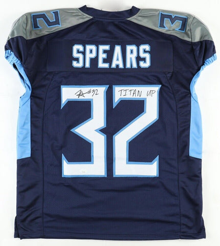 Tyjae Spears Signed Tennessee Titans Jersey Inscribed "TITAN UP" (JSA COA) R.B.
