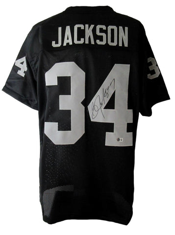 Bo Jackson Signed/Auto Raiders Custom Football Jersey Beckett Witness 208914