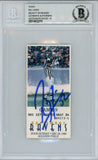 Ray Lewis Autographed/Signed 12/20/1998 vs Bears Ticket Beckett Slab 39188