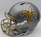 Alvin Kamara Autographed Flash Gold Full Size Helmet Saints Beckett QR #1W403148