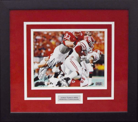 JARED TOMICH AUTOGRAPHED NEBRASKA CORNHUSKERS 8x10 FRAMED PHOTO COA