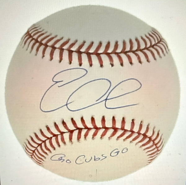 Edward Cabrera Signed Chicago Cubs M.L. Baseball Inscribed "Go Cubs Go" (Wilder)