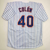 Autographed/Signed Bartolo Colon Big Sexy Insc New York Jersey Beckett COA