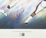 Walter Payton Autographed Framed 22x30 Lithograph Photo Bears Beckett #AC56687