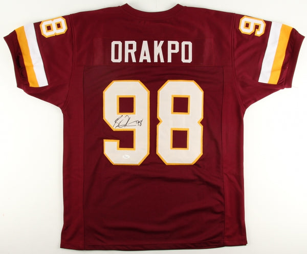 Brian Orakpo Signed Washington Redskins Jersey (JSA) 4xPro Bowl Linebacker/Texas