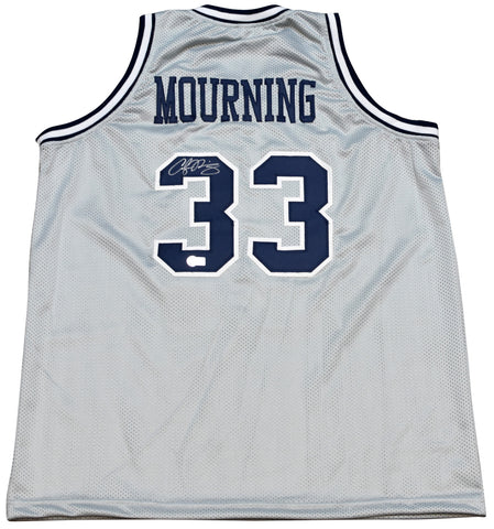 ALONZO MOURNING SIGNED GEORGETOWN HOYAS #33 BASKETBALL JERSEY BECKETT