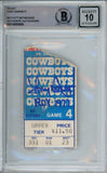 Tony Dorsett Signed 11/6/1977 vs Giants Ticket Stub ROY Beckett 10 Slab 39237