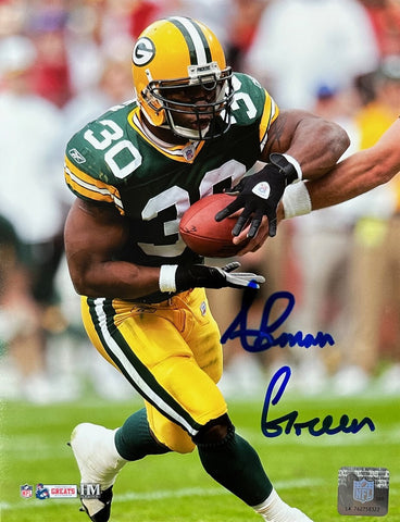 Packers All Time Leading Rusher AHMAN GREEN Signed 8x10 Photo #1 AUTO