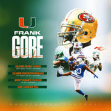 Frank Gore Signed Miami Hurricanes Logo Football (Beckett) 2001 National Champs