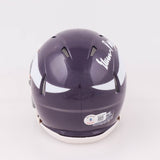 Alan Page Signed Minnesota Vikings Mini Helmet (Beckett) Purple People Eater D.T