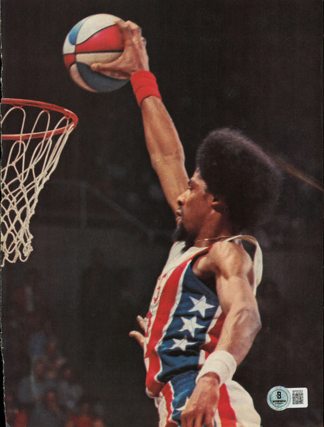 Julius Dr. J Erving Autographed 8x11 Magazine Page Photo 76ers Beckett BP55253