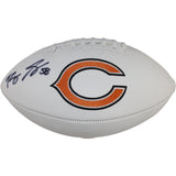 Roquan Smith Autographed/Signed Chicago Bears Logo Football Beckett 53941