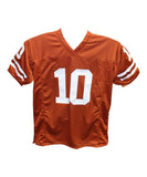 Vince Young Autographed/Signed College Style Orange Jersey Beckett 41181