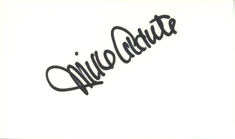 Mike Aldrete Autographed California Angels Index Card Beckett 45358
