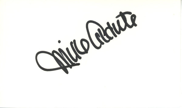 Mike Aldrete Autographed California Angels Index Card Beckett 45358