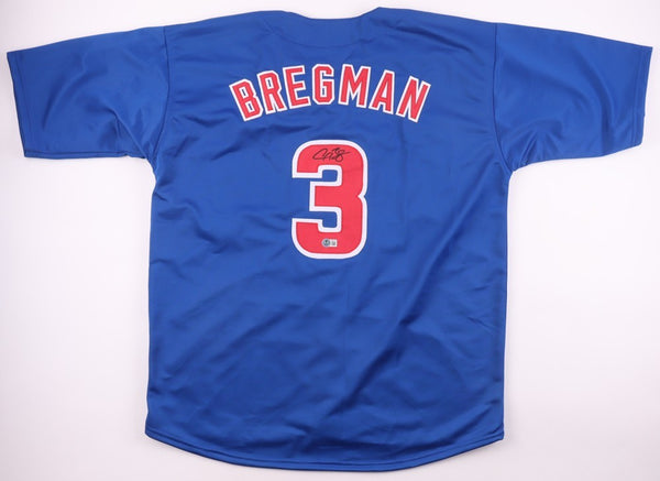 Alex Bregman Signed Chicago Cubs Blue Jersey (Beckett) 2xWorld Series Champ /3B