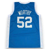 James Worthy Autographed Signed Jersey - Baby Blue - Beckett