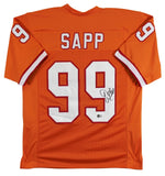 Warren Sapp Authentic Signed Orange Throwback Pro Style Jersey BAS Witnessed