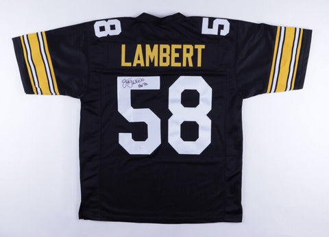 Jack Lambert Signed Pittsburgh Steelers Jersey Insc "HOF 90" (JSA) Steel Curtain