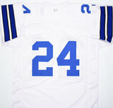 Larry Brown Autographed White Pro Style Jersey- Prova *Silver