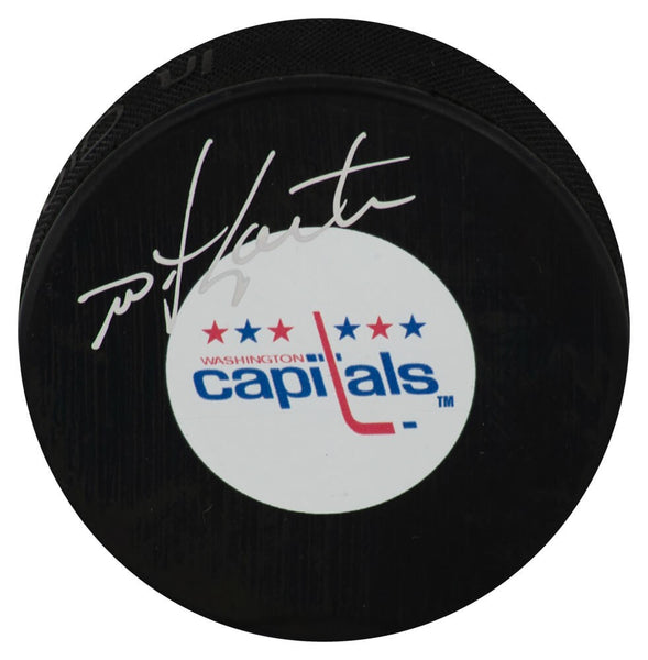 Mike Gartner Signed Washington Capitals Medium Logo Hockey Puck - (SCHWARTZ COA)