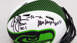 LARGENT & ZORN AUTOGRAPHED SEAHAWKS LUNAR ECLIPSE SPEED MINI HELMET MCS 211065
